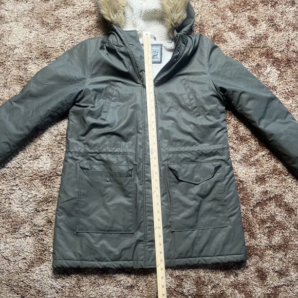 Levi's Hooded Water Repellant Shearling Lined Jacket Women's Size Large - Picture 7 of 8